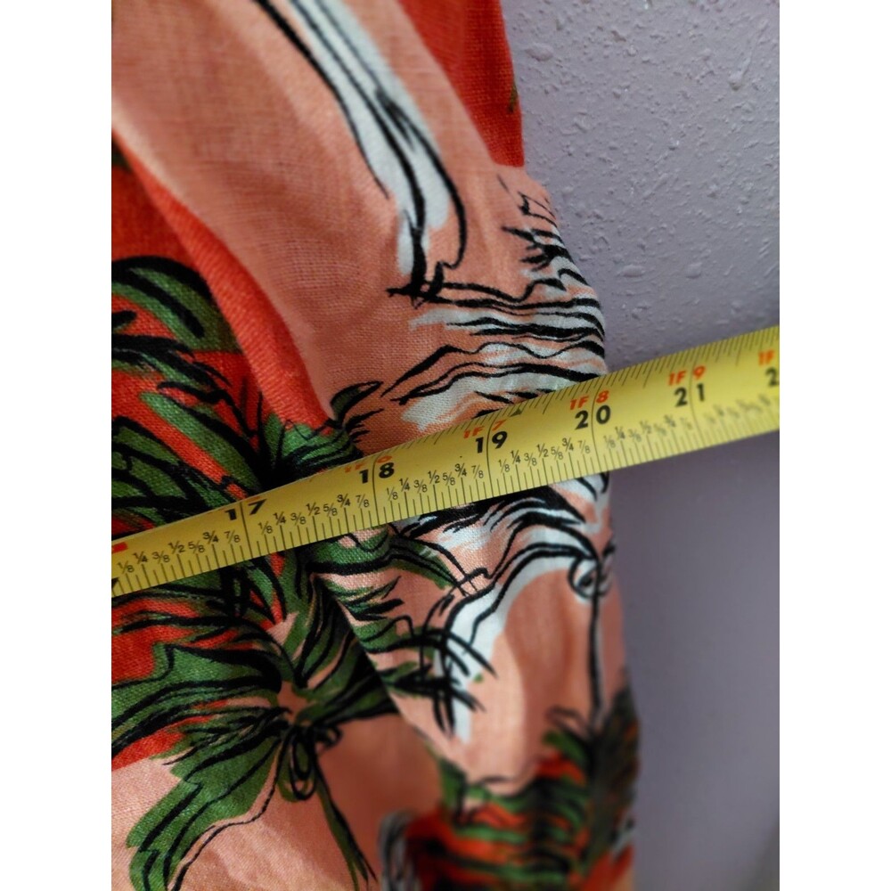 NWT Nicole Miller 100% Linen Tropical Floral Shift Dress Size Small w/ Pockets - Picture 9 of 10